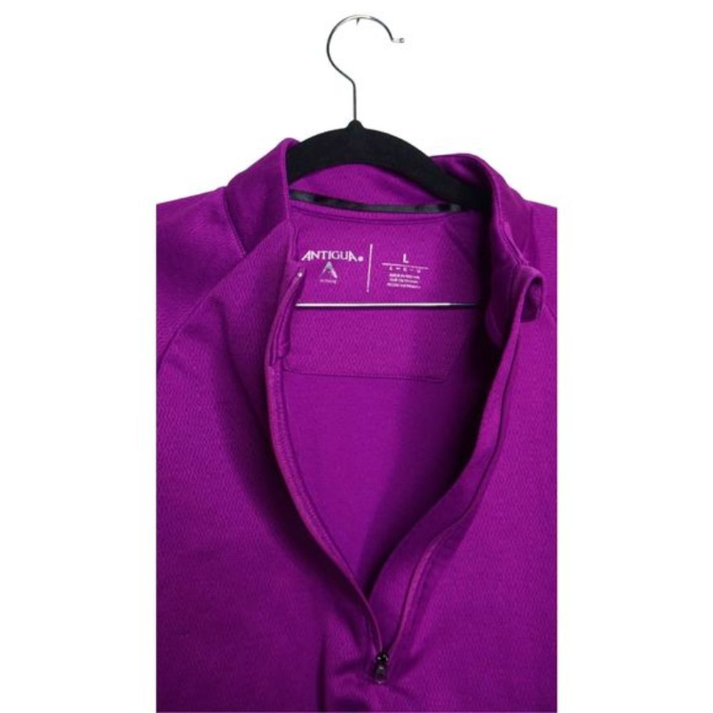 Antigua Women's Purple Sz‎ Large 1/4 Zip Pullover Sweatshirt Jacket - Picture 3 of 7